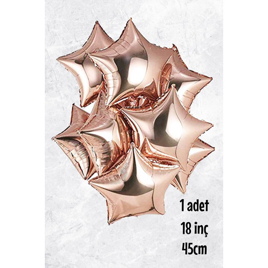 Yildiz Folyo Balon 18 İnç Rose Gold Yildiz Folyo Balon 18 İnç Rose Gold