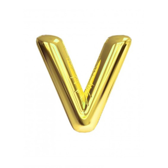16 Inc Folyo Balon Harf Altin V 16 Inc Folyo Balon Harf Altin V