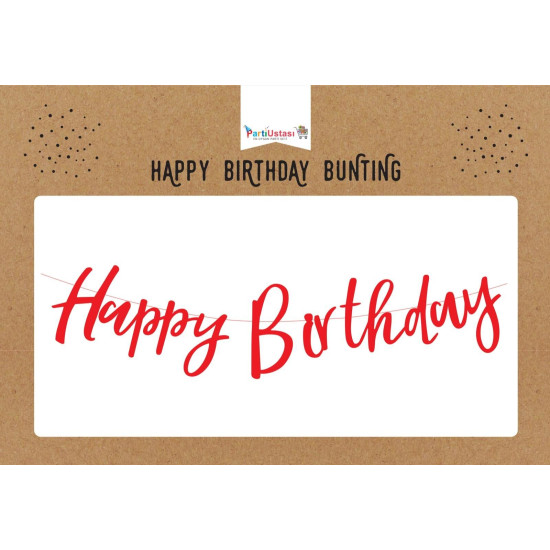 Koreografi̇ Happy Bi̇rthday Banner Kirmizi Koreografi̇ Happy Bi̇rthday Banner Kirmizi