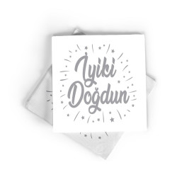 Peçete Varakli İyi̇ki̇ Doğdun Gümüş