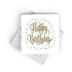 Peçete Varakli Happy Altin