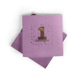 Peçete Varakli 1 Yaş Pembe