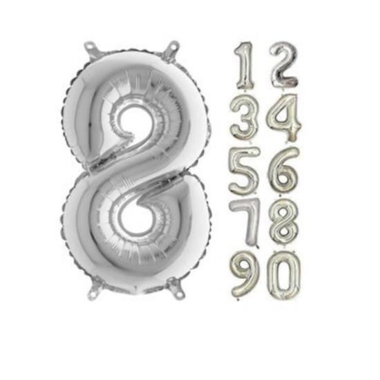 34 İnc Folyo Balon Rakam Gümüş 8 34 İnc Folyo Balon Rakam Gümüş 8
