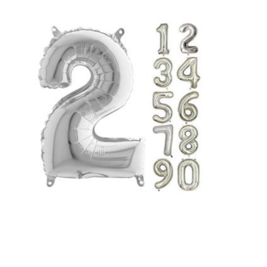 34 İnc Folyo Balon Rakam Gümüş 2 34 İnc Folyo Balon Rakam Gümüş 2