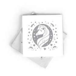 Peçete Varakli üni̇corn Gümüş 1 No