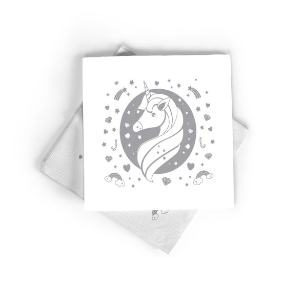 Peçete Varakli üni̇corn Gümüş 1 No