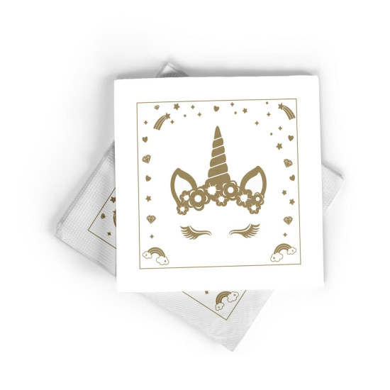 Peçete Varakli üni̇corn Altin 2 No