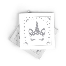 Peçete Varakli üni̇corn Gümüş 2 No