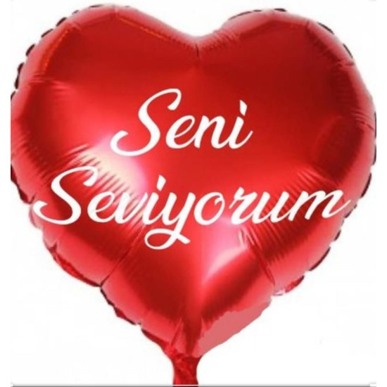 Kalp 18 İnc Folyo Balon Seni̇ Sevi̇yorum