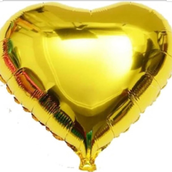 Kalp 24 İnç Folyo Balon Altin
