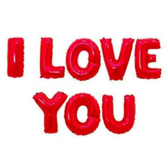 Set I Love You Folyo Balon Kirmizi Set I Love You Folyo Balon Kirmizi