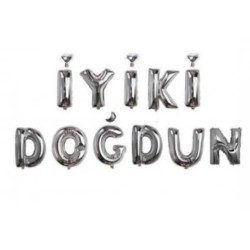 Set İyi̇ki̇ Doğdun Folyo Balon Gümüş Set İyi̇ki̇ Doğdun Folyo Balon Gümüş