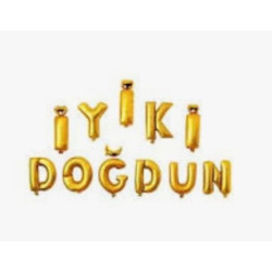 Set İyi̇ki̇ Doğdun Folyo Balon Altin Set İyi̇ki̇ Doğdun Folyo Balon Altin