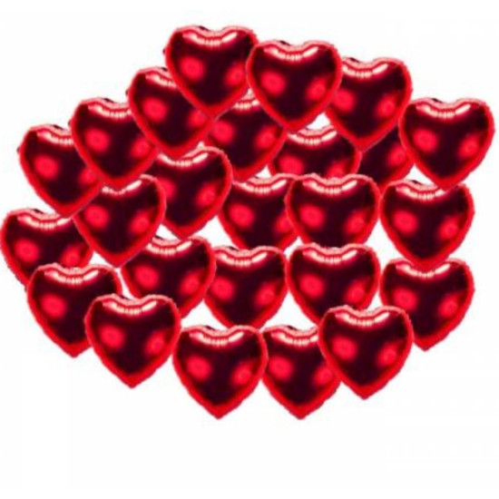Set Kalp 25 Li̇ Folyo Balon Kirmizi5 İnc Set Kalp 25 Li̇ Folyo Balon Kirmizi5 İnc
