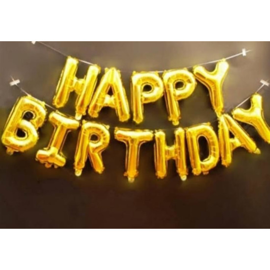 Set Happy Bi̇rtday Folyo Balon Altin