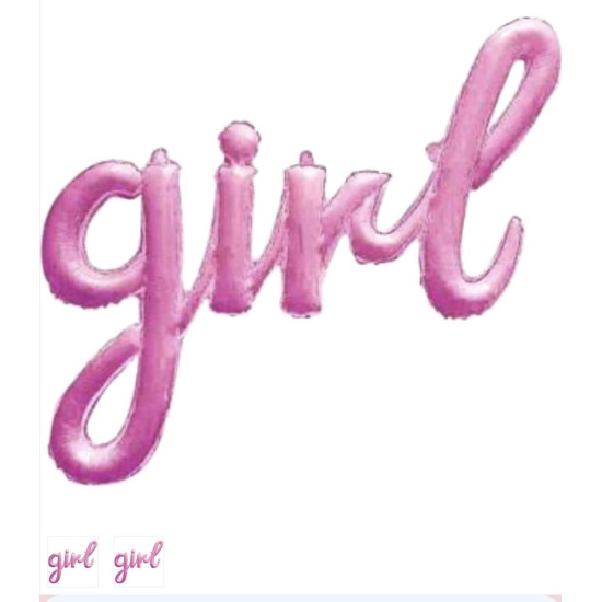 Set Gi̇rl  Folyo Balon Pembe
