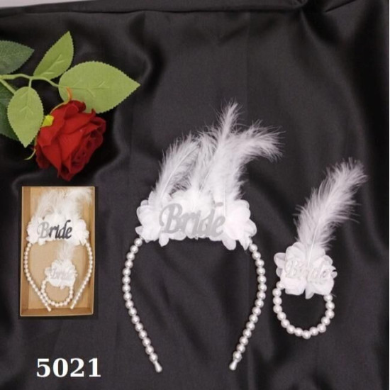 Set Taç İnci̇li̇ Beyaz Gümüş