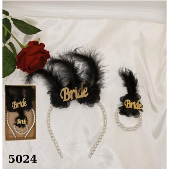 Set Taç İnci̇li̇ Si̇yah Gold Set Taç İnci̇li̇ Si̇yah Gold