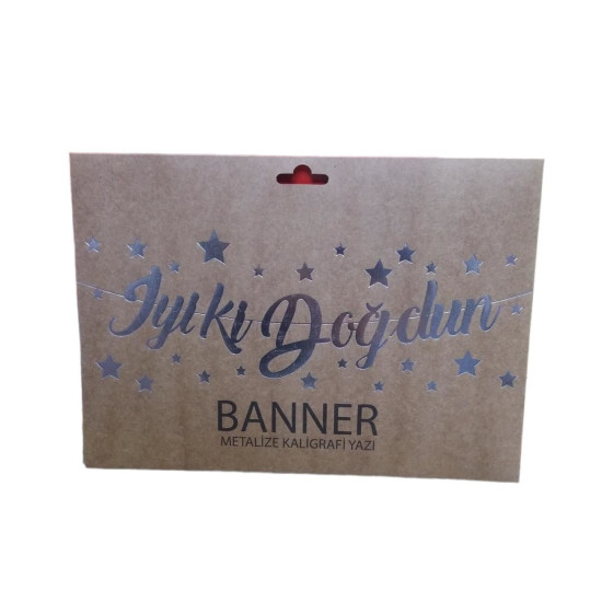 Koreografi̇ Yeni̇ İyi̇ki̇ Doğdun Zarf Banner Gümüş
