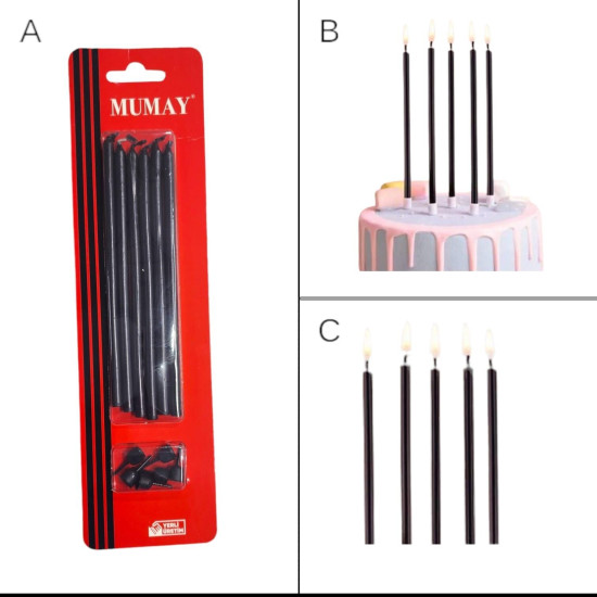 Mum 15 Cm 6 Li Si̇yah