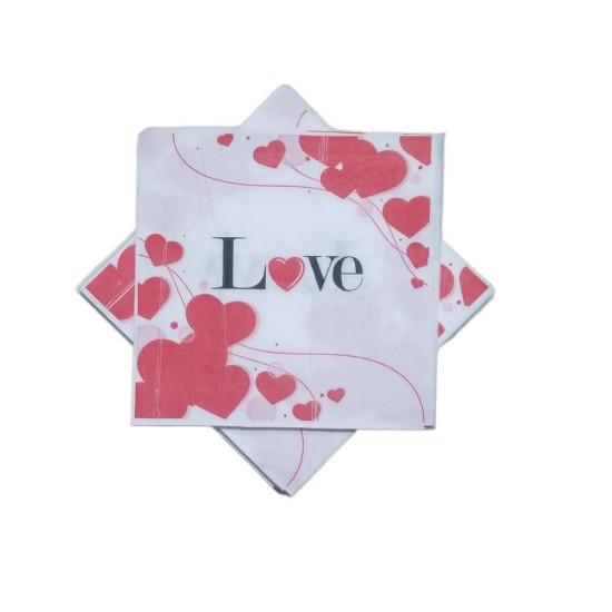 Baskili Peçete Love