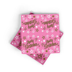 Baskili Peçete İ.doğdun Pembe