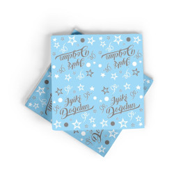 Baskili Peçete İ.doğdun Mavi̇