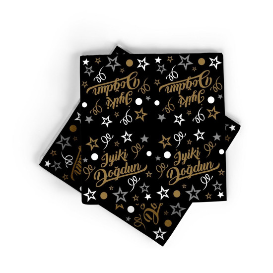 Baskili Peçete İ.doğdun Si̇yah