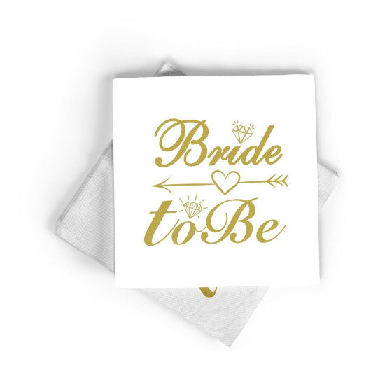 Baskili Peçete Brede To Be Beyaz / Altn