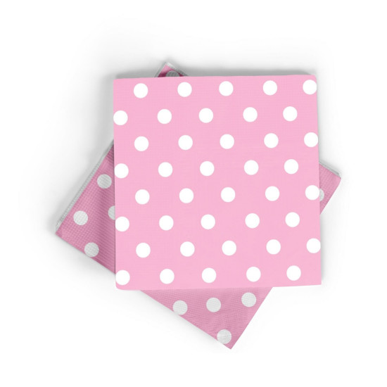 Puanli Peçete Pembe