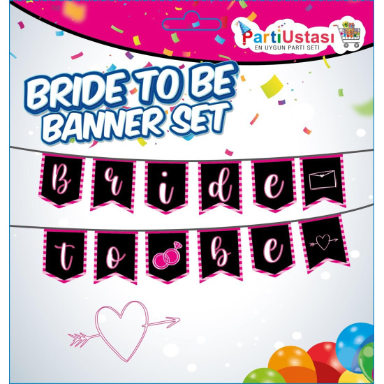 YAZI BANNER BRİDE TO BE PEMBE YAZI BANNER BRİDE TO BE PEMBE