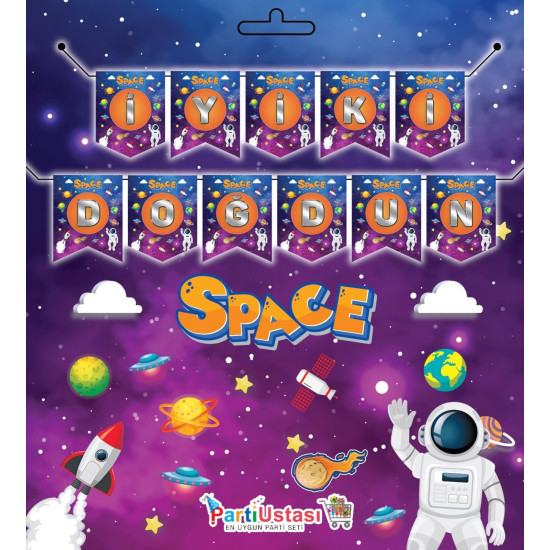 Yazi Zarf Banner Uzay