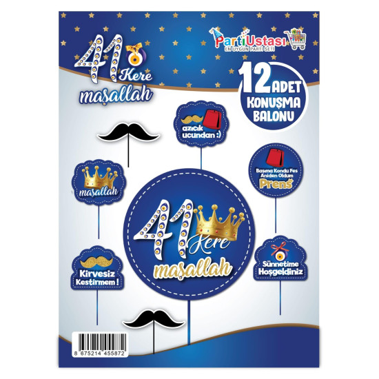 Konuşma Balonu Set 12 Li̇ Sünnet