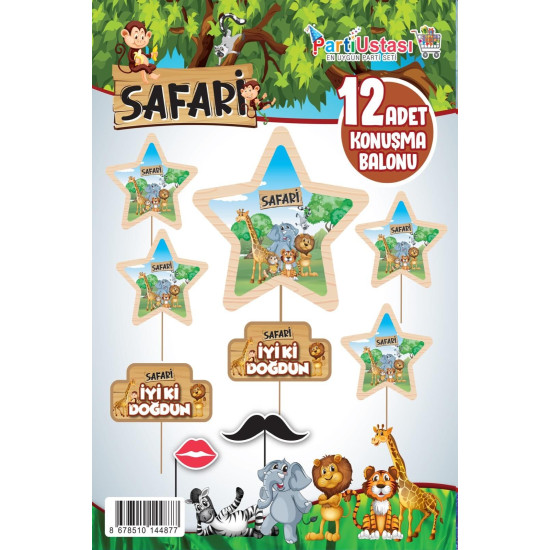 Konuşma Balonu Set 12 Li̇ Safari̇