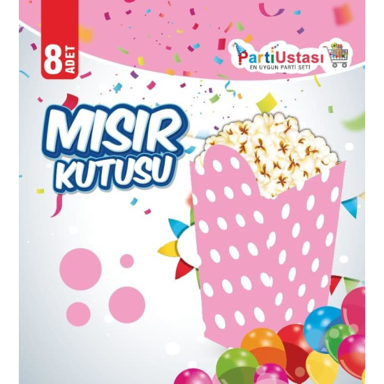 MISIR KUTUSU PEMBE PUAN 8 Lİ