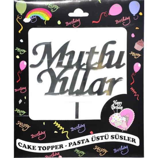 Pasta Yazisi Pleksi̇ Mutlu Yillar Gümüş
