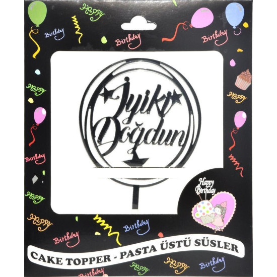 Pasta Yazisi Pleksi̇ İ.doğdun Yuvarlak Gümüş Pasta Yazisi Pleksi̇ İ.doğdun Yuvarlak Gümüş