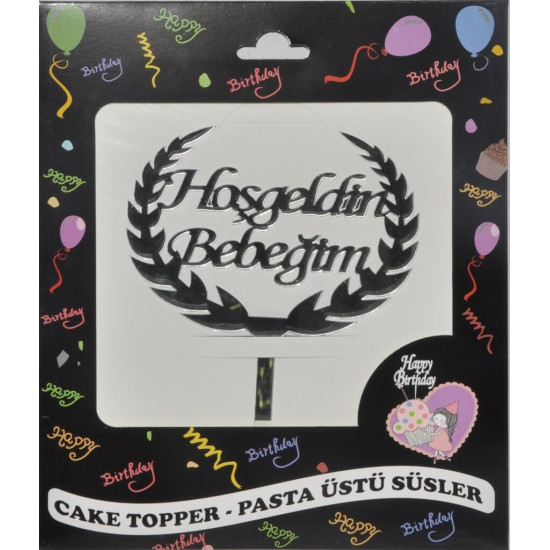 Pasta Yazisi Pleksi̇ H.bebeği̇m Gümüş Pasta Yazisi Pleksi̇ H.bebeği̇m Gümüş