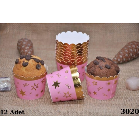 Kapsül 12 Li̇ Varakli Yildiz Pembe Gold