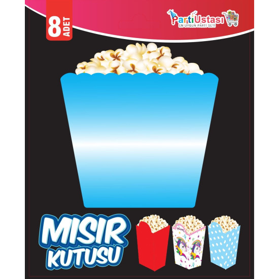 Parlak Misir Kutusu Mavi̇ 8 Li̇