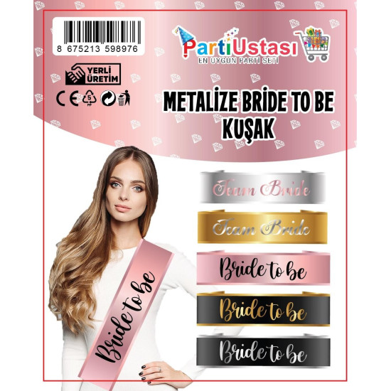 Kuşak Parlak Team Bri̇de  Pembe