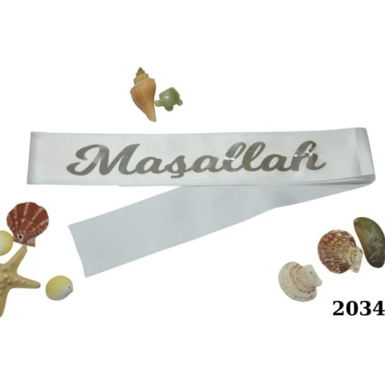 Kuşak Maşallah Beyaz Gümüş Kuşak Maşallah Beyaz Gümüş