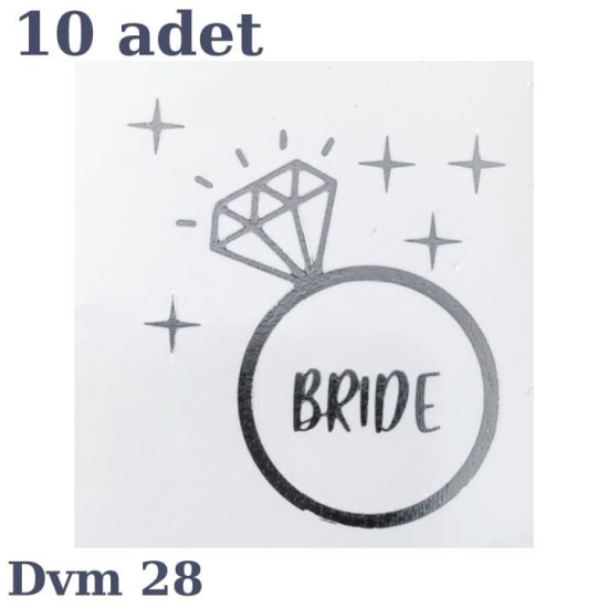 Dövme Bri̇de Gümüş Yüzük No:28
